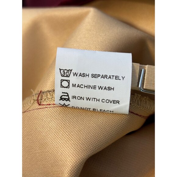 Stylewe Burgundy Faux Leather Dress 3/4 Sleeves Back Zipper Closure Women Small - Picture 7 of 11